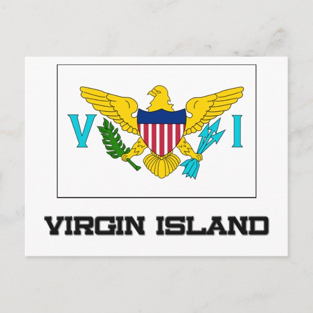 Postal Bandera de la isla Virgin (Anverso)