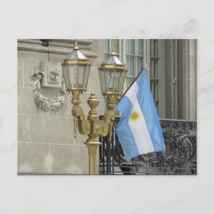 Postal bandera de la lámpara argentina