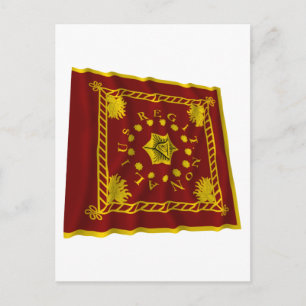 Postal Bandera de la Legión de Pulaski