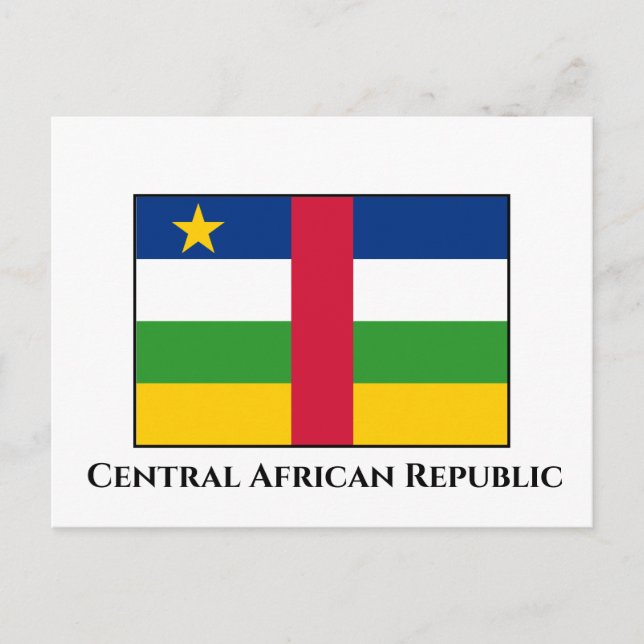 Postal Bandera de la República Centroafricana (Anverso)