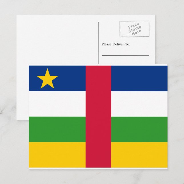 Postal Bandera de la República Centroafricana (Anverso / Reverso)
