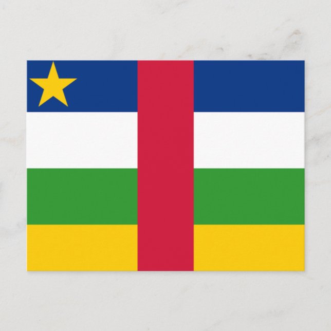 Postal Bandera de la República Centroafricana (Anverso)