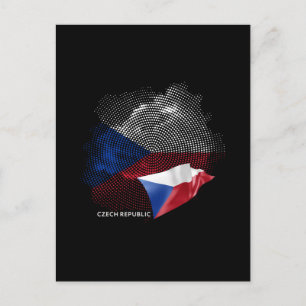 Postal bandera de la República Checa