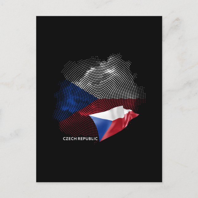 Postal bandera de la República Checa (Anverso)