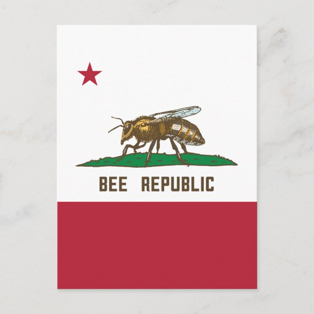 Postal Bandera De La República De Bee (Anverso)