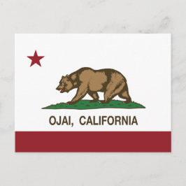 Postal Bandera de la República de California Ojai
