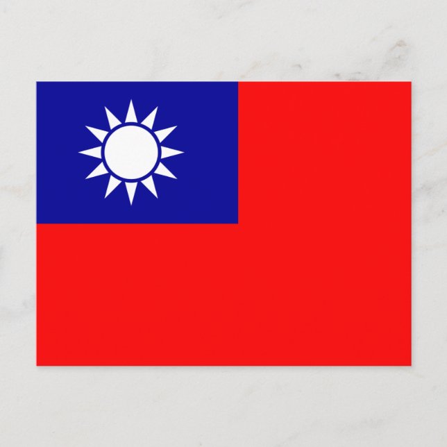 Postal Bandera de la República de China (Taiwán) - 中華民國國旗 (Anverso)