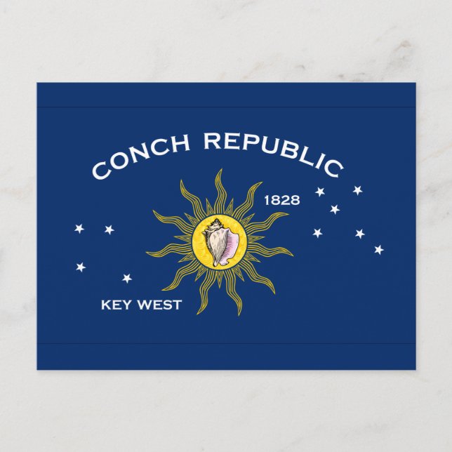 Postal Bandera de la República de Conch (Anverso)
