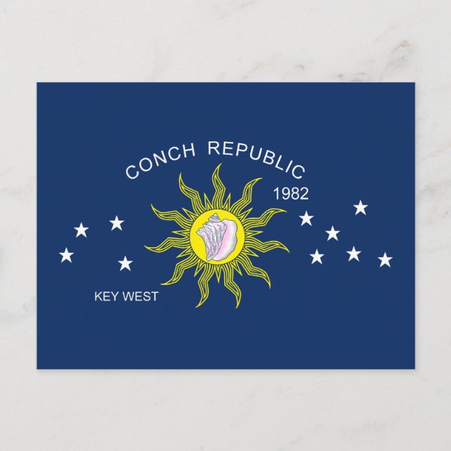 Postal Bandera de la República de Conch (Anverso)