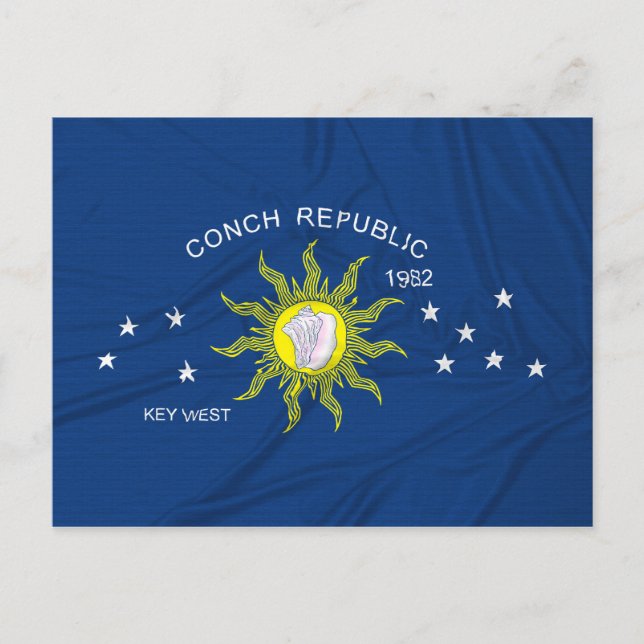 Postal Bandera de la República de Conch (Anverso)