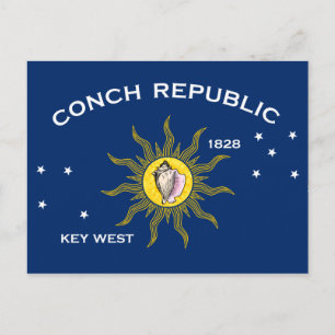 Postal Bandera de la República de Conch Key West Florida