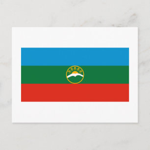 Postal Bandera de la República de Karachay-Cherkess
