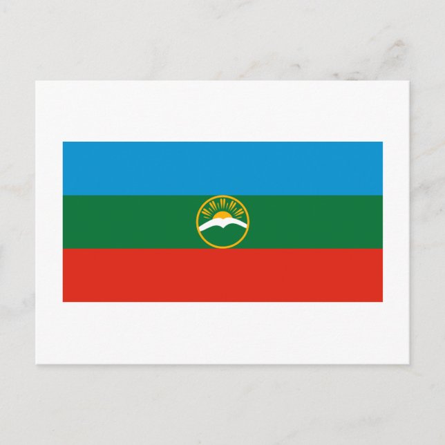 Postal Bandera de la República de Karachay-Cherkess (Anverso)