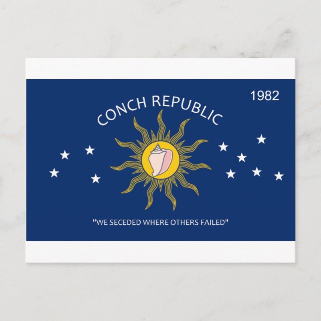 Postal Bandera de la república de la concha (Anverso)