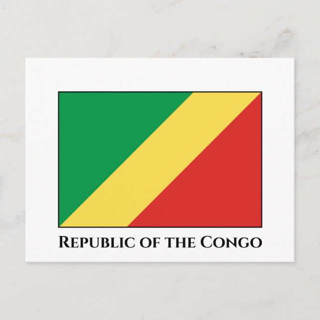 Postal Bandera de la República del Congo (Anverso)