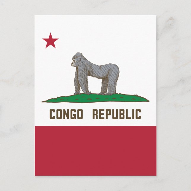 Postal Bandera de la República del Congo (Anverso)