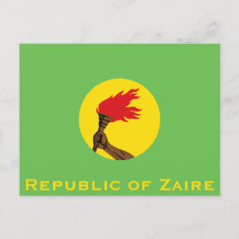 Postal Bandera de la República del Zaire