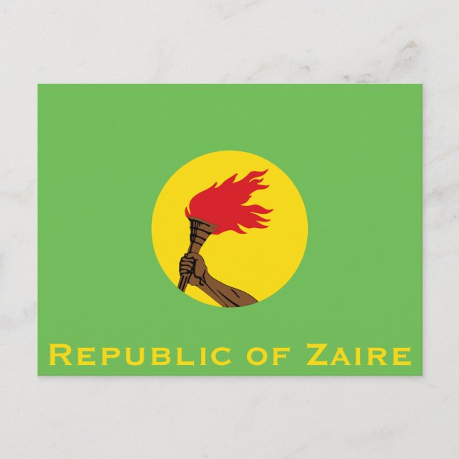Postal Bandera de la República del Zaire (Anverso)