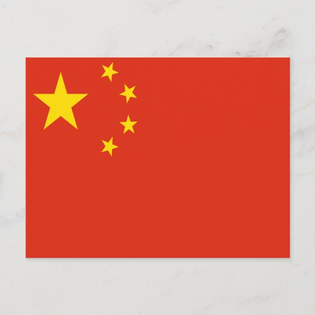 Postal Bandera de la República Popular China (Anverso)
