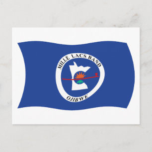 Postal Bandera de la Reserva de la Banda Mille Lacs Posta