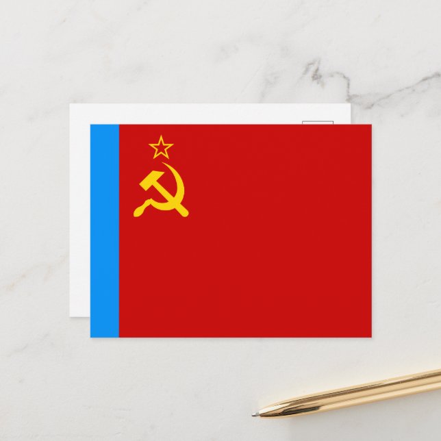 Postal Bandera de la Rusia Soviética, URSS, CCCP, Comunis (Anverso/Reverso In Situ)