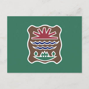 Postal Bandera de la tribu Missisquoi Occidental Abenaki
