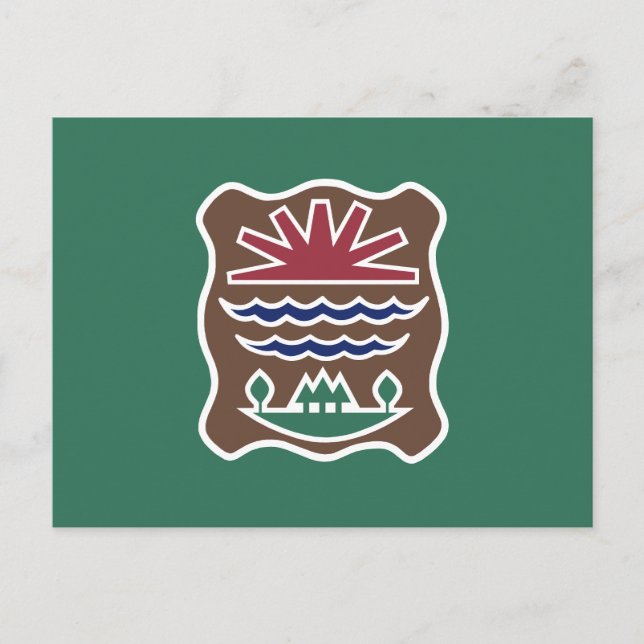 Postal Bandera de la tribu Missisquoi Occidental Abenaki (Anverso)