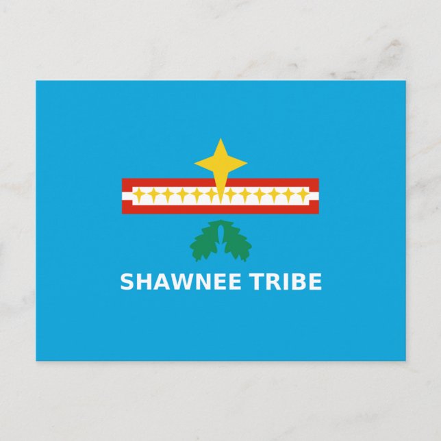 Postal Bandera de la tribu Shawnee de Oklahoma (Anverso)