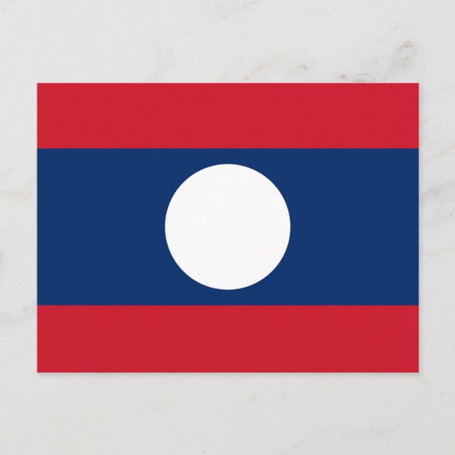 Postal Bandera de Laos (Anverso)