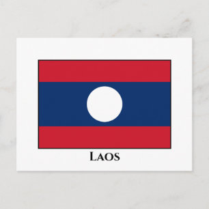 Postal Bandera de Laos