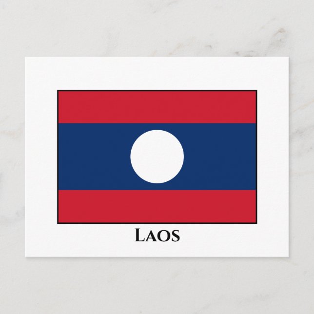 Postal Bandera de Laos (Anverso)