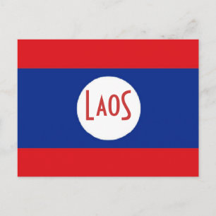 Postal Bandera de Laos