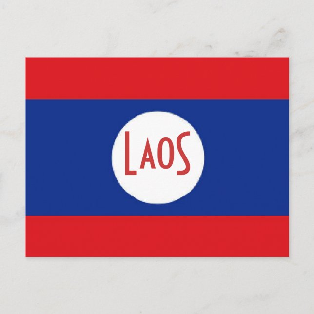 Postal Bandera de Laos (Anverso)