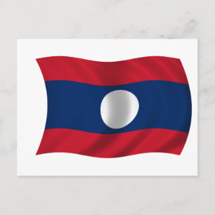 Postal Bandera de Laos