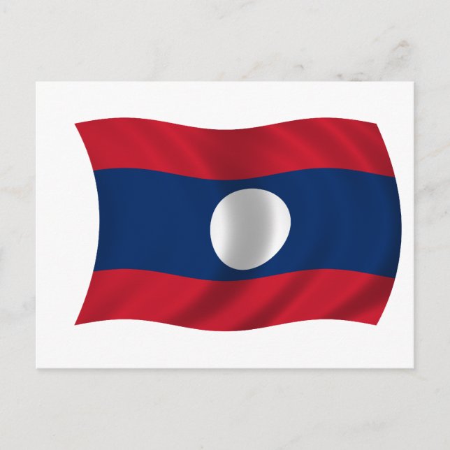 Postal Bandera de Laos (Anverso)