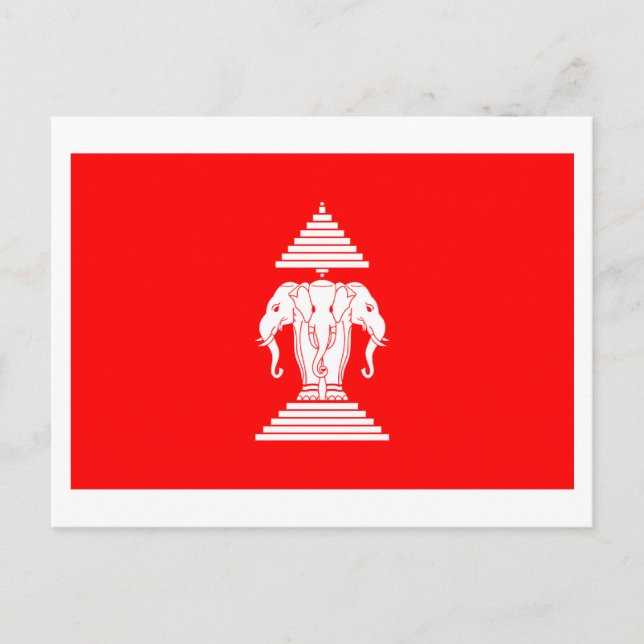 Postal Bandera de Laos (1952-1975) (Anverso)
