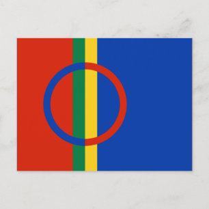 Postal Bandera de Laponia (Navidades) (Sami) (Laplander)