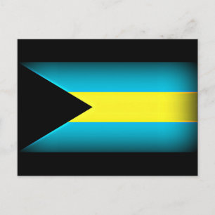 Postal Bandera de las Bahamas de borde oscuro