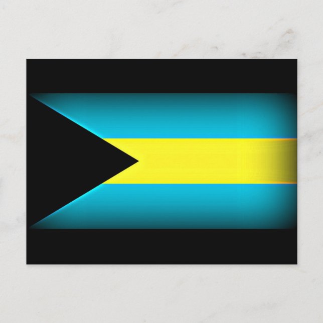 Postal Bandera de las Bahamas de borde oscuro (Anverso)