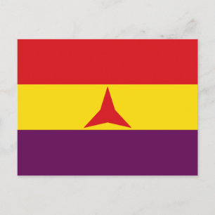 Postal Bandera de las Brigadas Internacionales (Guerra Ci