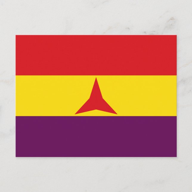 Postal Bandera de las Brigadas Internacionales (Guerra Ci (Anverso)