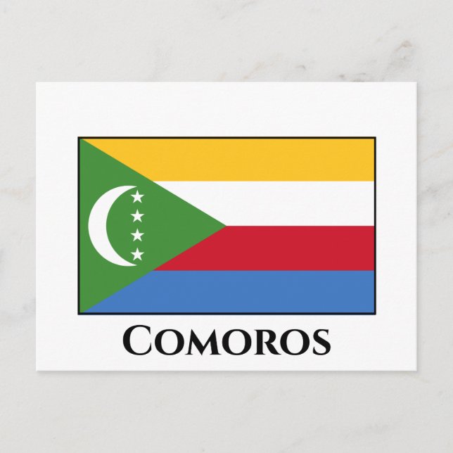 Postal Bandera de las Comoras (Anverso)