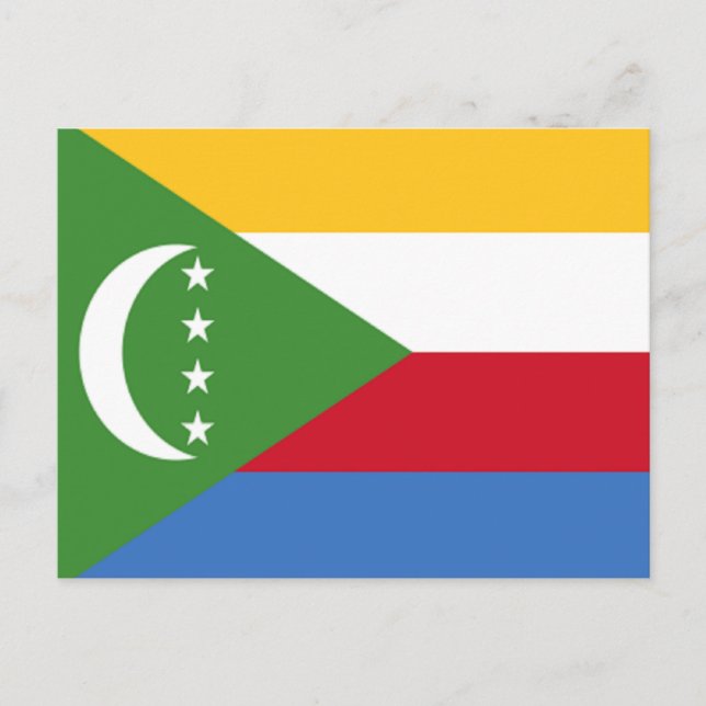 Postal Bandera de las Comoras (Anverso)