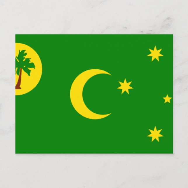 Postal Bandera de las islas Cocos (Keeling) CC (Anverso)