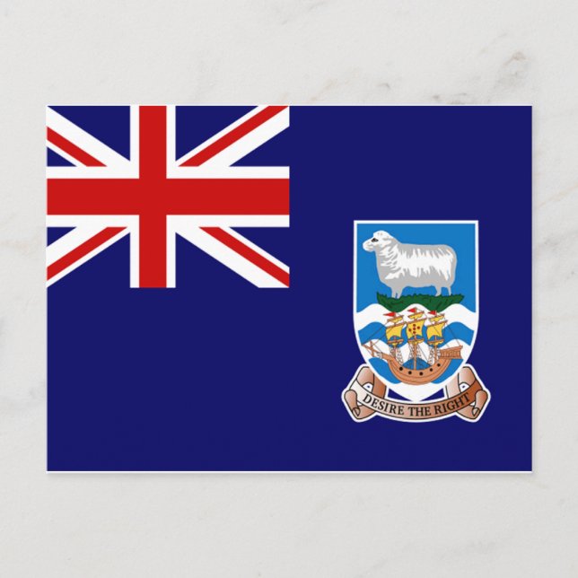 Postal Bandera de las Islas Falkland (Anverso)