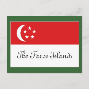 Postal Bandera de las Islas Feroe