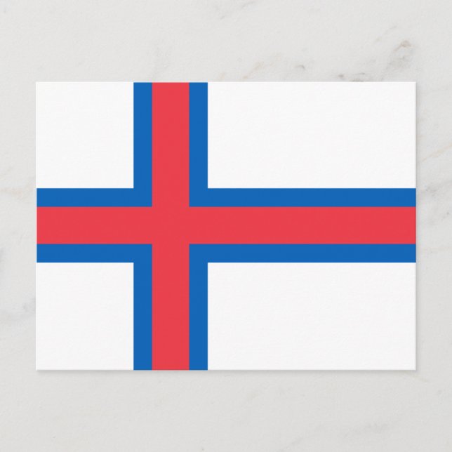 Postal Bandera de las Islas Feroe (Anverso)