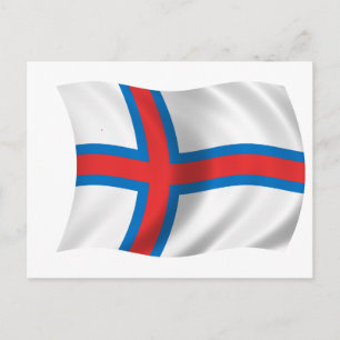 Postal Bandera de las Islas Feroe