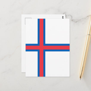 Postal Bandera de las Islas Feroe