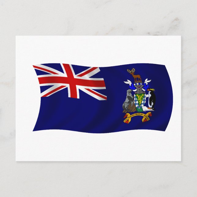 Postal Bandera de las Islas Georgias del Sur y Sandwich d (Anverso)